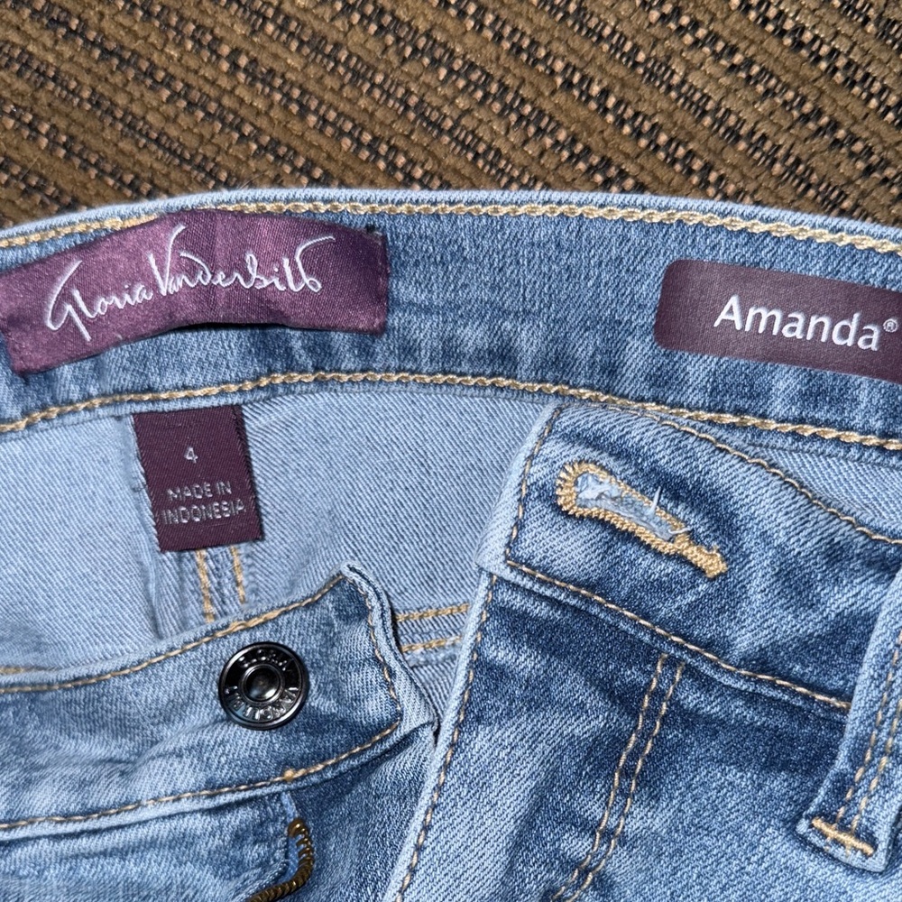 Gloria Vanderbilt Amanda Women's Denim Jeans Classic Tapered High rise